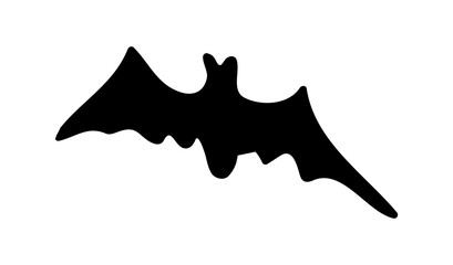halloween creepy scary bat silhouette vector symbol icon design.