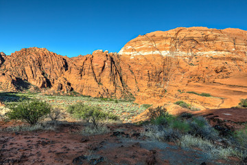 Snow Canyon State Park -Ivins -Utah. This scenic desert  red rock park has numerous trails, canyons, and spectacular vistas.