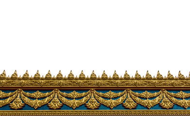 Frame with Thai art wall pattern in thailand Temple