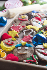 Fototapeta na wymiar Assortment biscuits for christmas