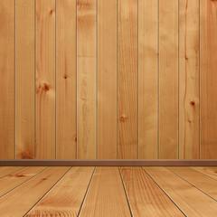 interior room with Brown wooden wall and floor