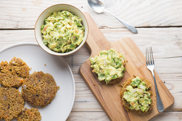 Quinoa with guacamole