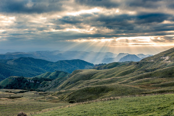 Evening mountain landscape