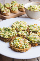  burger of quinoa with guacamole