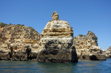 Fototapeta na wymiar Felsenküste an der Ponta da Piedade bei Lagos, Algarve