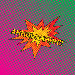 Colourful comic book style explosion vector effect
