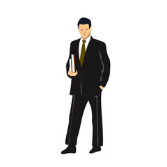 Isolated businessman