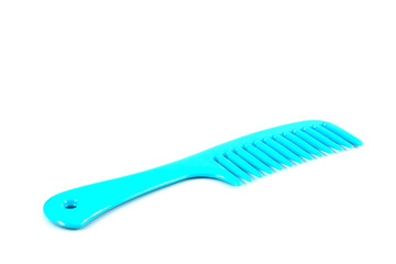 Blue comb isolated on white