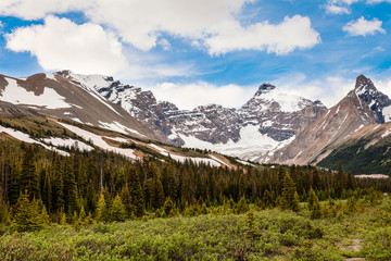 Icefields Parkway- Banff National Park- Alberta- CA  Every twist and turn on the Icefields Parkway takes one to magnificent mountain scenery.