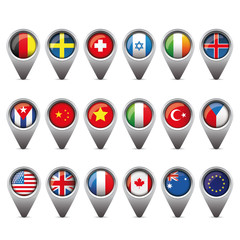 World flags pointer set