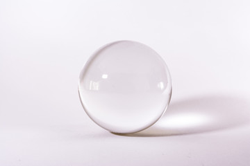 Crystal Glass Sphere Ball Transparent White Simple Object Background Light