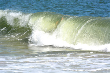 Bodysurfing in Big Wave