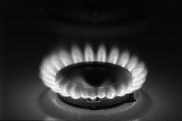 gas-burner - black and white