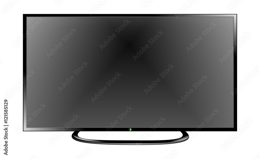 Wall mural TV flat screen lcd, plasma realistic vector illustration.