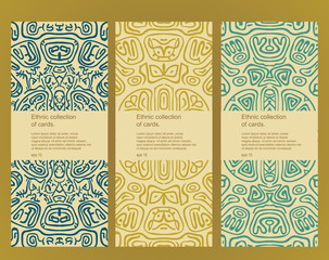 Set of Tribal Ornaments Banners