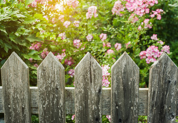 County style wooden fence