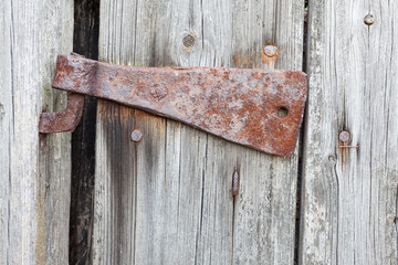 Old rusty hinge