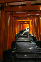 Under the red doors at Fushimi Inari-taisha