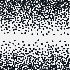 Stipple pattern for design. Monochromatic minimalistic geometric pattern with randomly located circles.