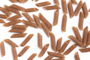 Wholemeal Pasta. Close-up on a Integral Penne