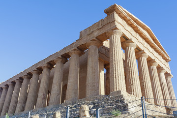 Temple of Concordia. Valley of the Temples in Agrigento.Sicily.