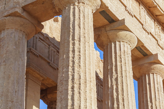 Temple of Concordia. Valley of the Temples in Agrigento.Sicily.
