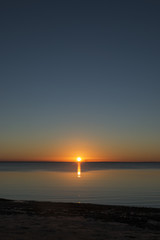 Beautiful sunset over the ocean.