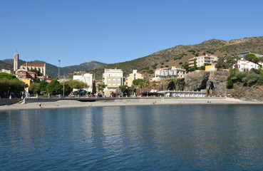 Beach of village of Portbou, Girona province,Costa Brava, Catalonia,Spain