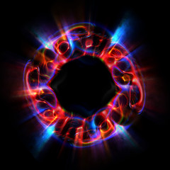 Abstract ring background with luminous swirling backdrop. Glowing spiral. The energy flow tunnel.
Shine round frame with light circles light effect. Glowing cover. Space for your message.