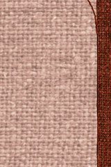 Textile weft, fabric space, rust canvas, jutesack material, flat background