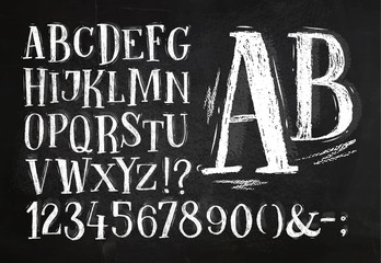 Fototapeta Pencil font alphabet obraz