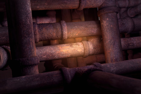 Rusty Pipes Background