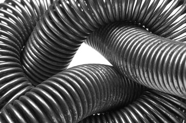 Coiled old metal spring abstract background