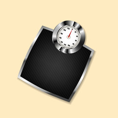 Scales in the bathroom of metal