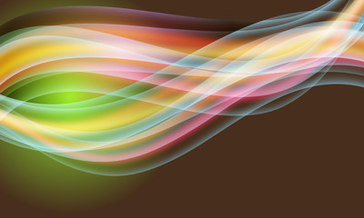 Vector abstract background and rainbow vawes