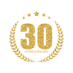 Template Logo 30 Years Anniversary Vector Illustration