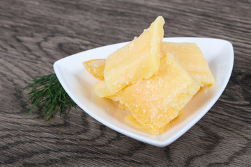 Crunchy parmesan cheese