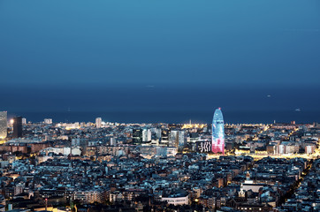 Barcelona skyline, Spain