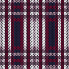 Seamless pattern as a knitted fabric in contrast colors