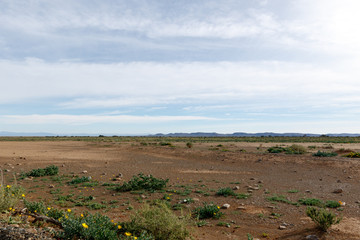 Empty Space with blue clouds in Tankwa Karoo