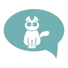 cat sitting. vector icon