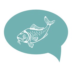 fish of the sea. vector