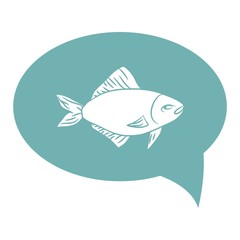 fish silhouette icon vector