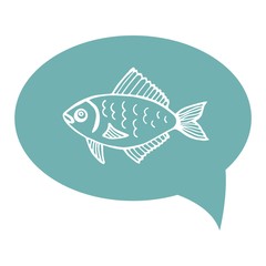 River fish. vector icon