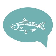 sea fish. vector icon