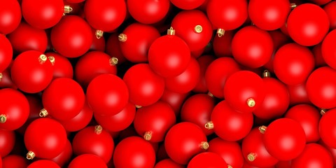 Christmas balls background. 3d illustration