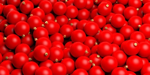 Christmas balls background. 3d illustration