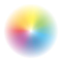 Aura - circular rainbow gradient background - vector illustration.