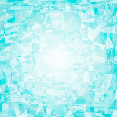Crystal, ice, gemstone blue vector abstract background for logo or text.  Polygonal mosaic background illustration for creative business design templates