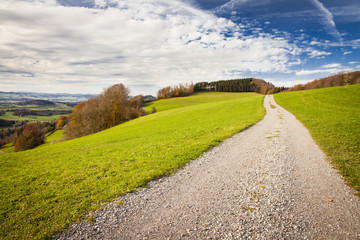 Panorama view to Swiss Plateau from Albis,  Zurich, Switzerland